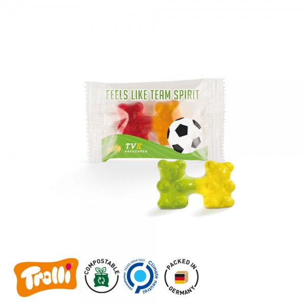 Team Gummibärchen Premium, bunt gemischt kompostierbare Folie, transparent